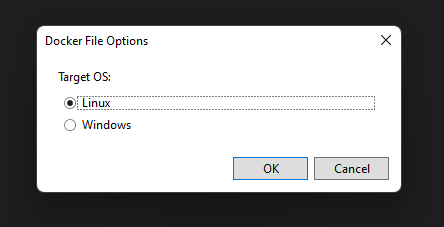Visual studio Docker file Linux Environment