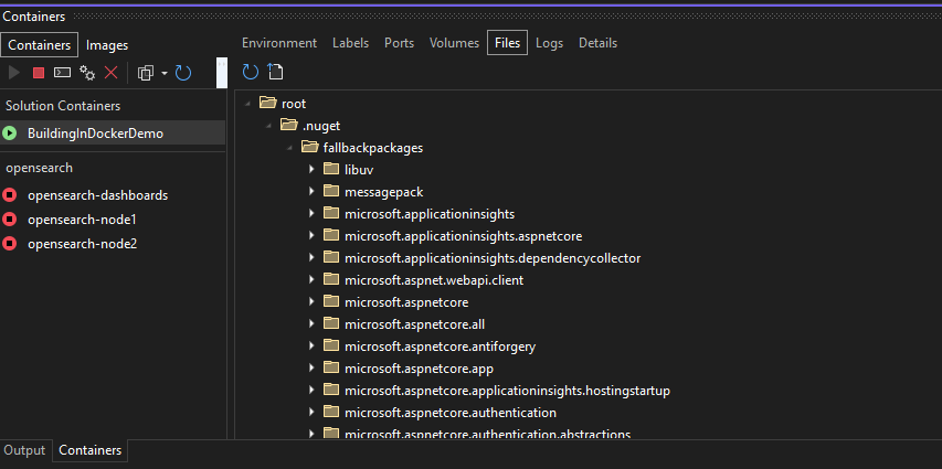 Docker visual studio volumes 9c