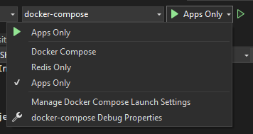 dotnet docker launch profiles list