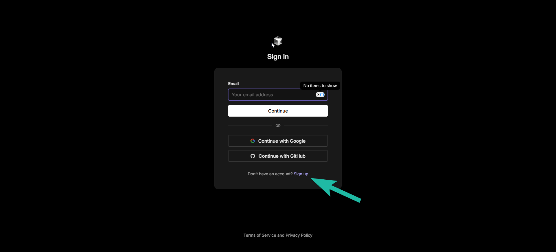 Cursor sign up flow