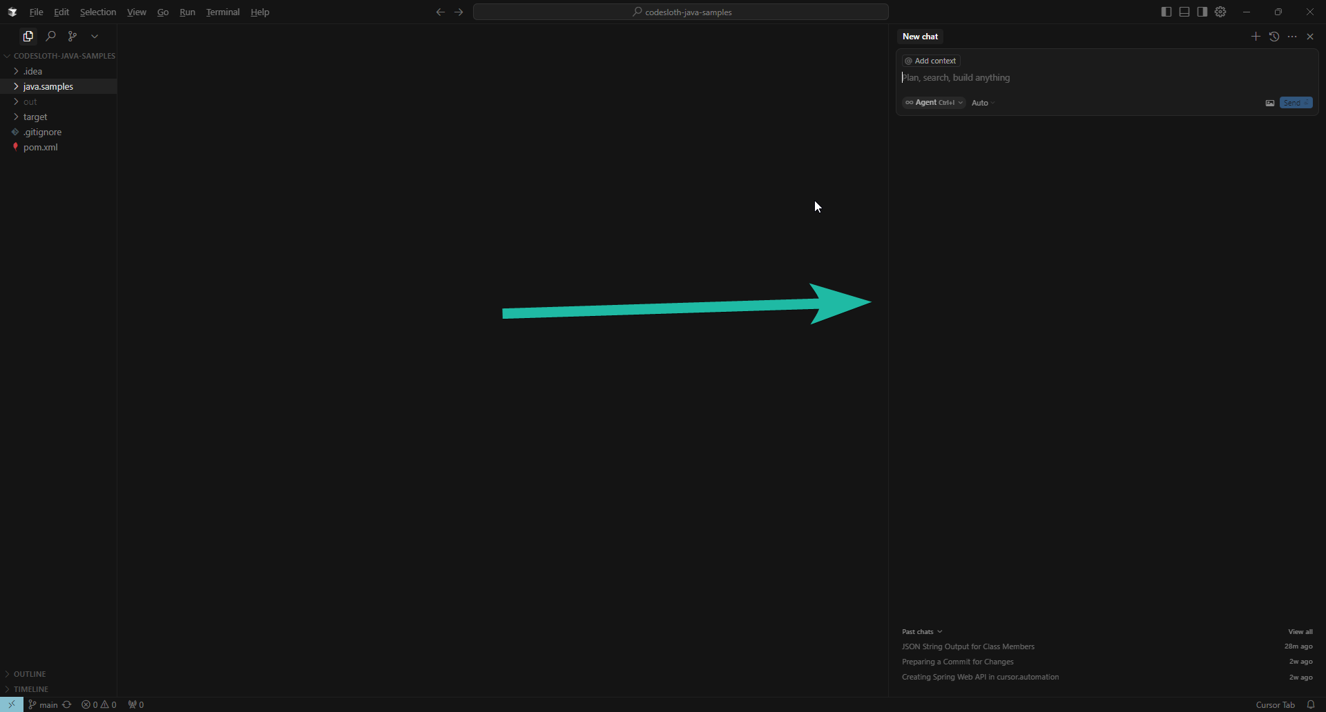 AI pane open