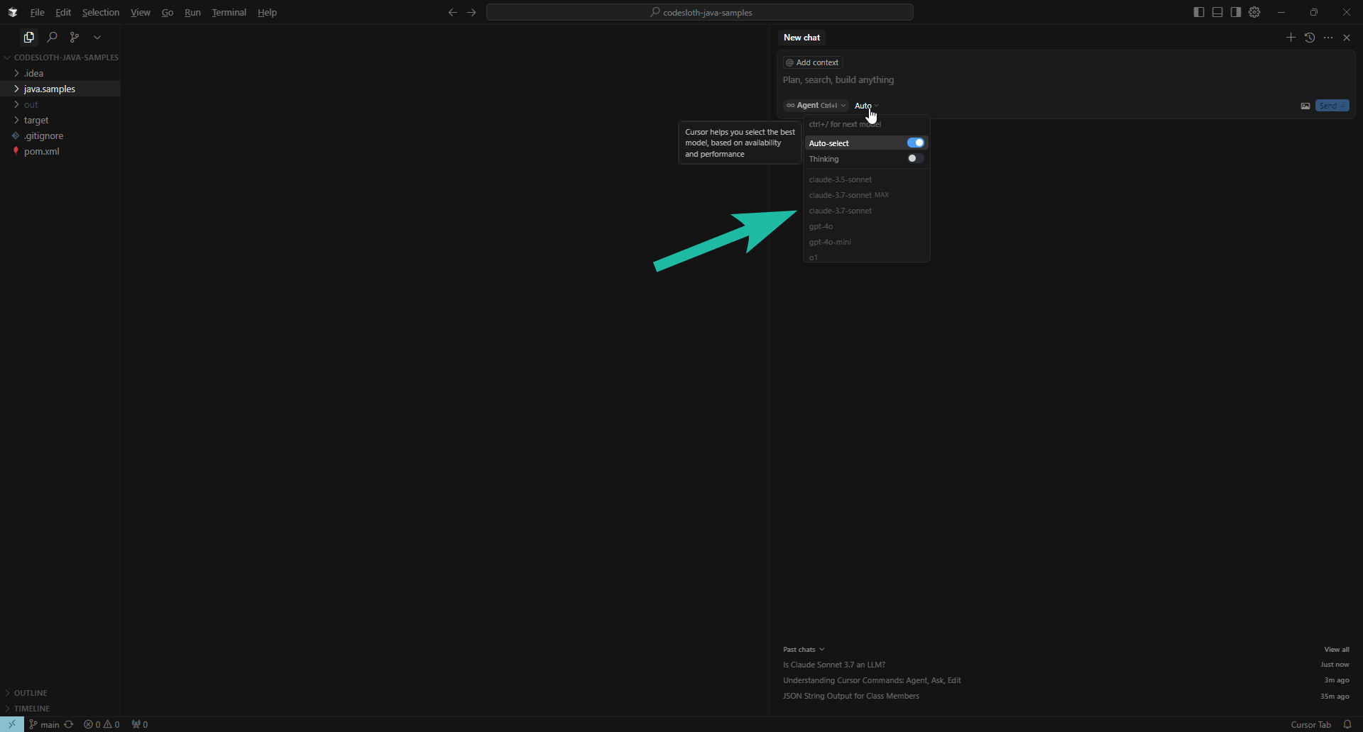 LLM dropdown